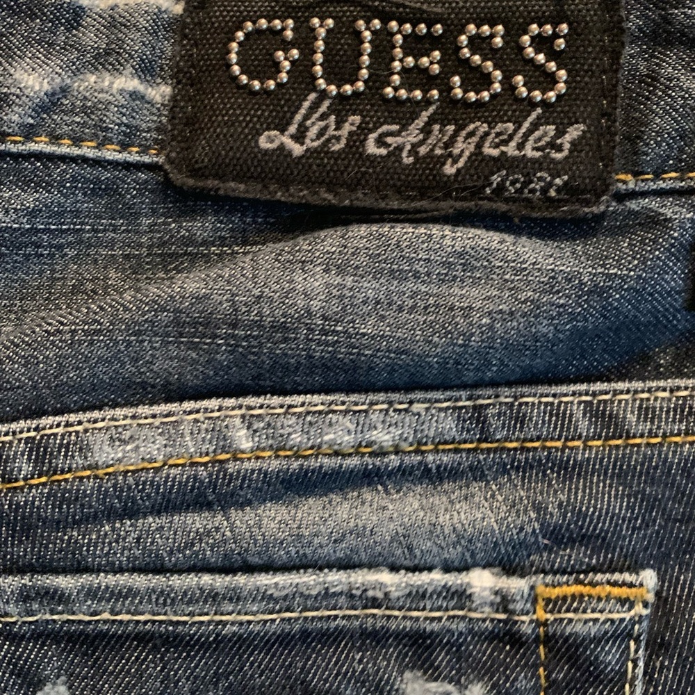 Guess Distressed Blue Denim Jeans